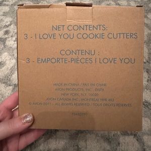 I Love You large silicone cookie cutter. Pink. Valentine’s Day!